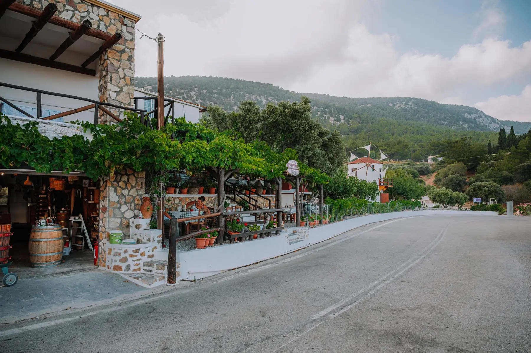 Greek House Monolithos Background