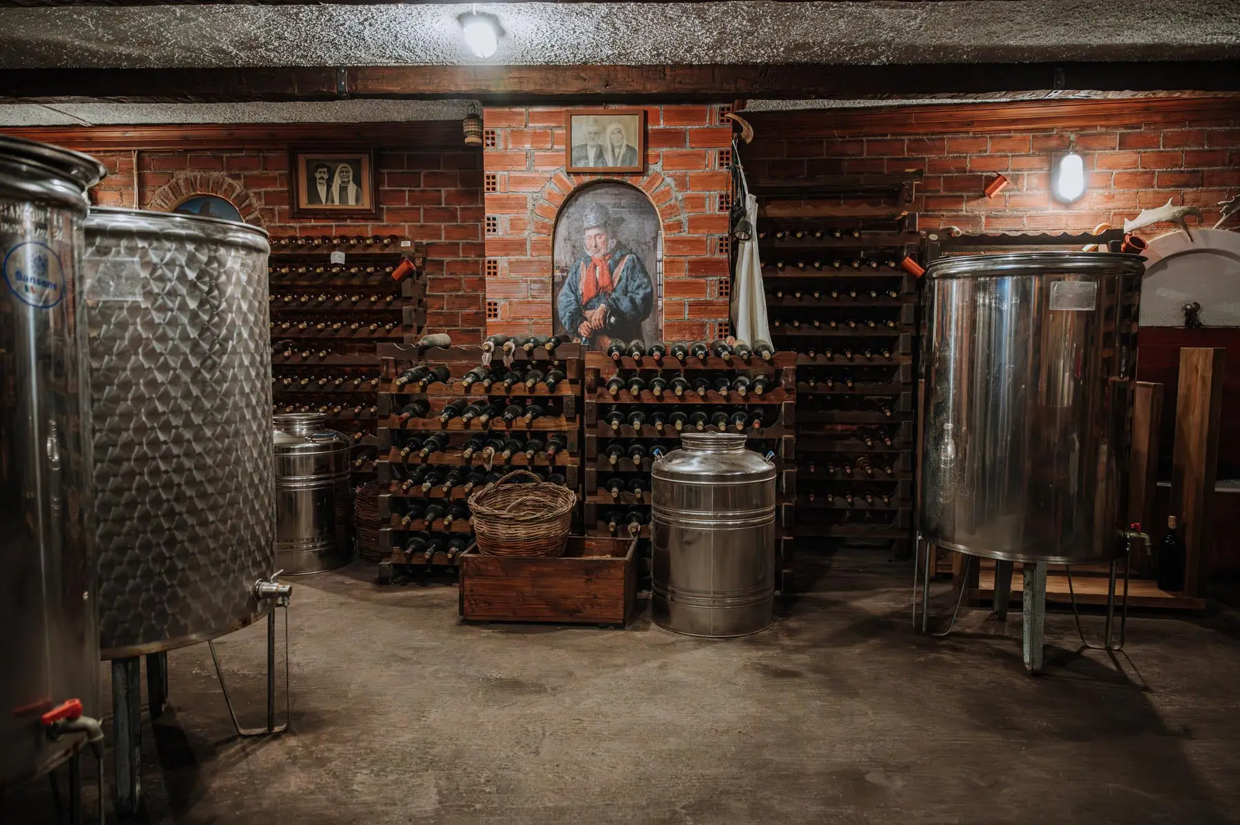 Warm stone room prepared for guest stay